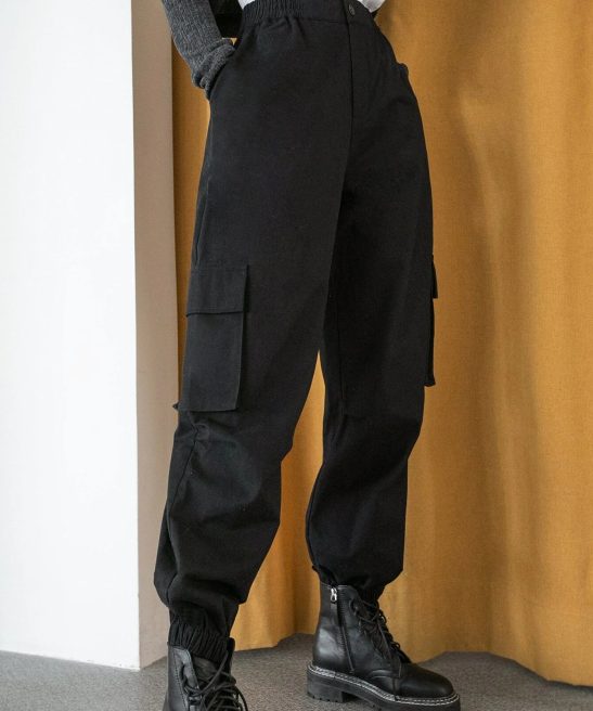 Zipped Long Length Cargo Pants