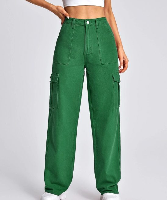 Long Length Loose Fit Denim Pants