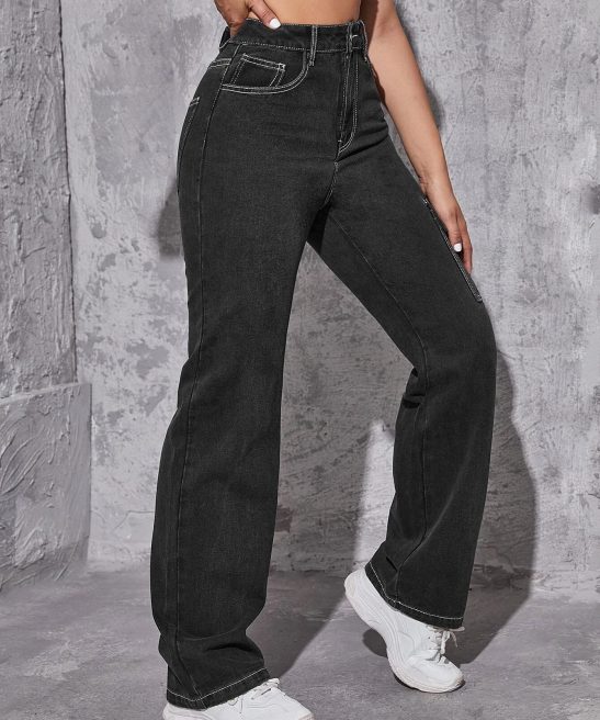 High Waisted Zipper Closure Pants